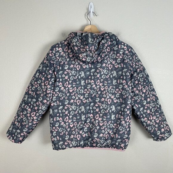 Eddie Bauer Girls Large 14/16 Reversible Puffer Down Jacket Zip Up Hooded - Picture 7 of 16